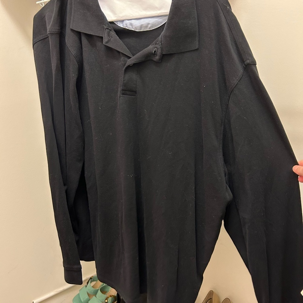 Tasso Elba black long sleeve shirt
